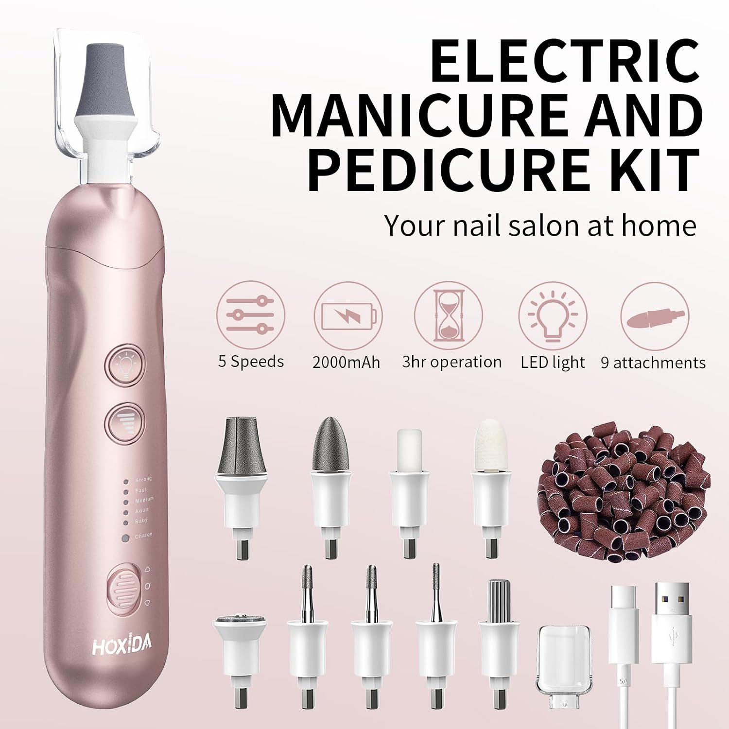 Hoxida Manicure Pedicure Kit