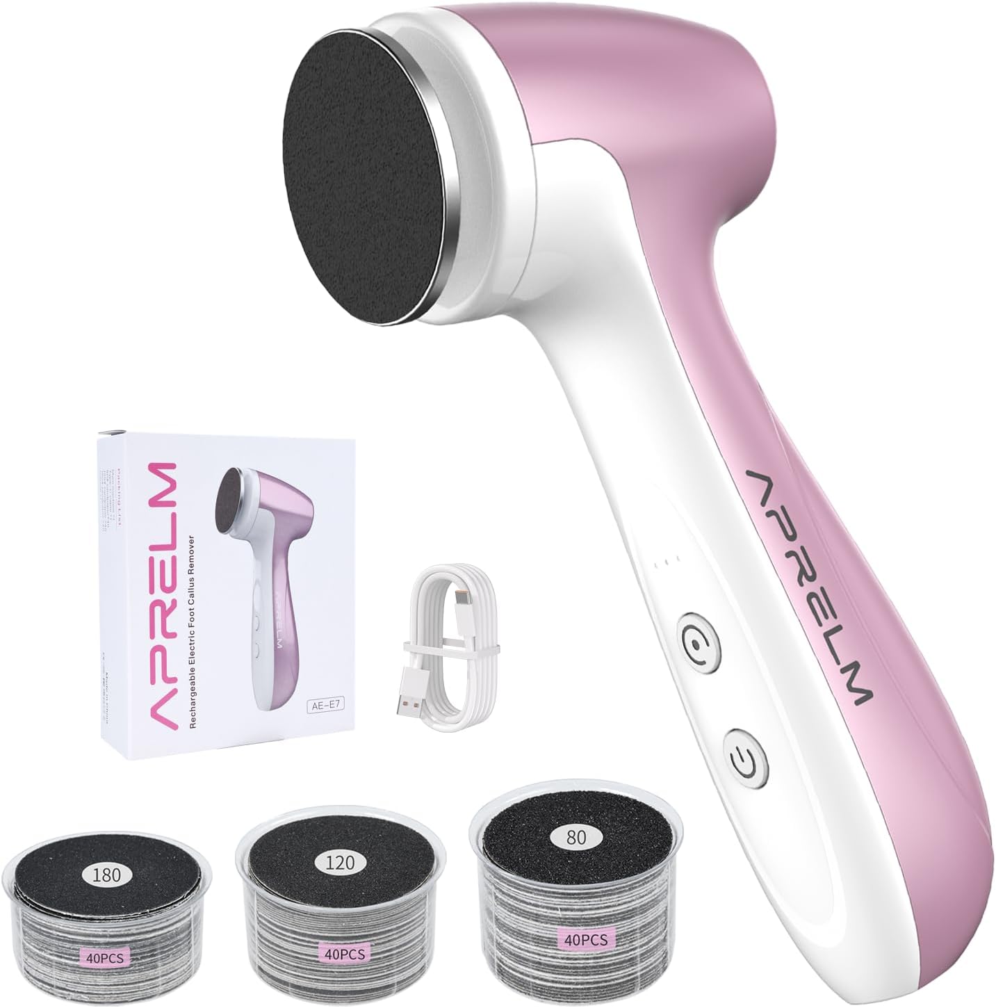 Best for showcasing the overall design, pink color variant, and first-impression appeal of the APRELM E7.