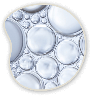 Abstract close-up of a clear, bubble-like liquid texture.